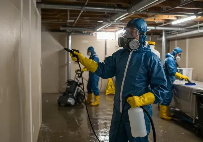 Basement Sanitization and Antimicrobial Treatment process in Pleasant Hill, IA